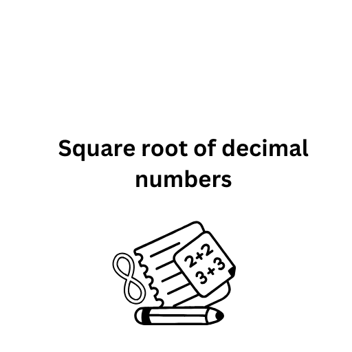 Square root of decimal numbers 